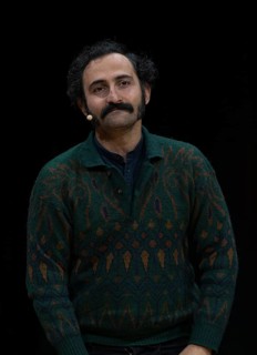 FRANKFURT AM MAIN, Germany, October 21 2023: Amir Gudarzi (*1986, Iranian-Austrian author) at the