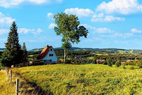 House on the mountain in the Windeck district, Hinterzarten, Baden-Württemberg, Black Forest,