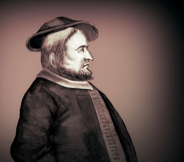 Portrait of Bernhard Krechting, German leader of the Münster Anabaptists, digitally edited