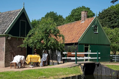 Enkhuizen, Netherlands, June 2022. Various scenes from the Zuiderzee Museum in Enkhuizen