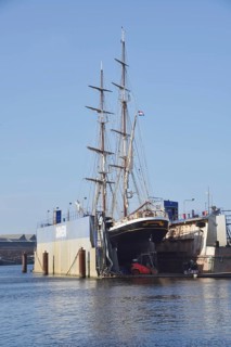 Den Helder, Netherlands. April 2023. Old schooners and tallships in Den Helder harbor