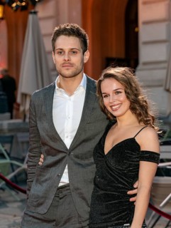 FRANKFURT AM MAIN, Deutschland, 18. Oktober 2019: Philip Birnstiel und Darya Gritsyuk bei ihrer