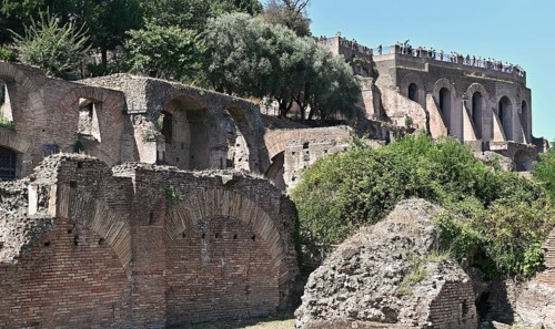 Remains of the wall at the foot of the Palatine