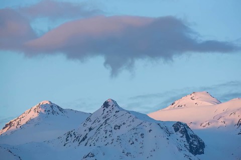 Cloud over the Rotspitze 3347 m, Innere Gramsenspitze 3159 m and Hintere Schranspitze 3357 m, from