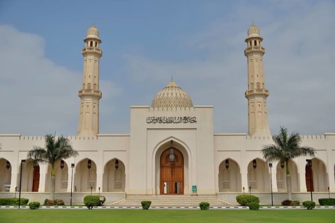 Sultan Qaboos Mosque, classical Medina architecture, Salalah, Orient, Oman, Asia