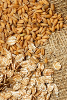 Dinkel wheatflakes and grains, grains, Wholegrain flakes