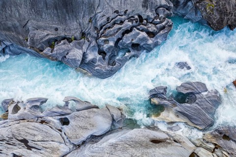Marble Lottet, Marble Castle, Marble Gorge, Glomåga River, Mo I Rana, Nordland, Norway, Europe