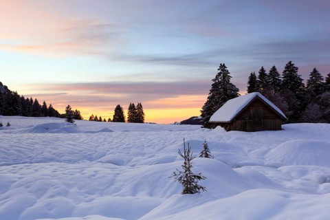 Hut, Alpstein area Alpstein massif, Appenzell, Switzerland,, Europe