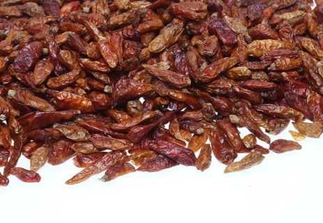 Chilli of the species Pequin or sweet pepper (Capsicum) annuum Pequin, one of the original forms of
