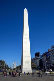 Obelisco, Obelisk, Plaza de la República, Avenida 9 de Julio, Buenos Aires, Argentina, South