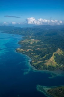 Aerial of Vanua Levu, Fiji, South Pacific, Oceania