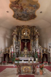 Chancel of St. James the Elder, built 1757-1792, Viereth-Trunstadt, Lower Franconia, Bavaria,