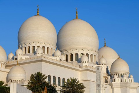 Sheikh Zayed Mosque, Domes, Abu Dhabi City, Emirate of Abu Dhabi, United Arab Emirates, Asia