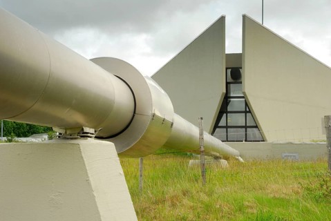 Hot water pipeline and pump station, Geothermal energy, Geothermal energy, Iceland, Europe