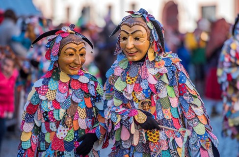 Spättlehansel on the carnival procession, Big Fasendumzug, Alemannic Fasnacht, Gengenbach,