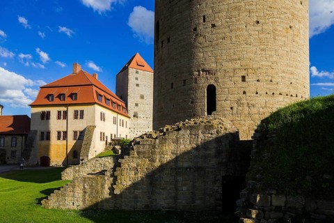 Querfurt Castle is located in the town of Querfurt in Saalekreis, Saxony-Anhalt. The hilltop castle