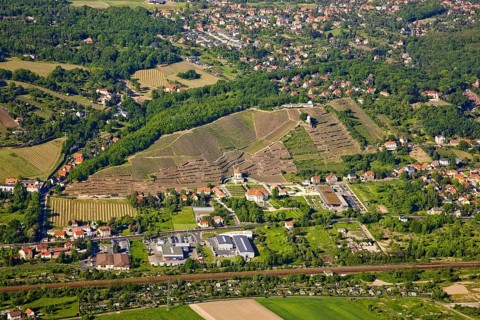 Aerial view of Wackerbarth Castle Wackerbarth Castle, also known as Wackerbarths Ruh', is a baroque