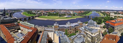 View of the old and new town from the Church of Our Lady