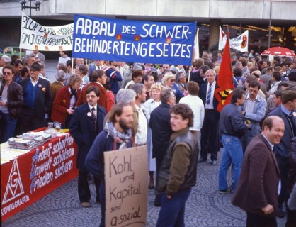 Siegen on 10. 10. 85, Luwigsahafen on 14. 85, Dortmund on 11. 12. 1985 and 19. 1985, The intention