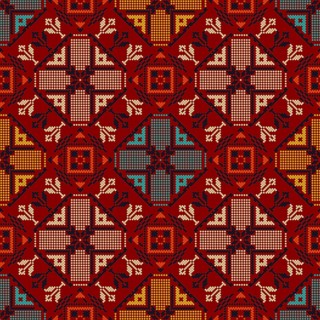 Traditional Latvian embroidery seamless pattern, vector illustration