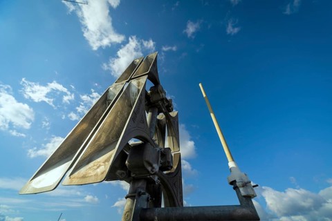 Siren system on a high-rise building in Dresden. It is used to warn the population quickly and