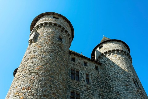 Lanobre. The 13th century Chateau de Val, which has been modified several times, is the property of