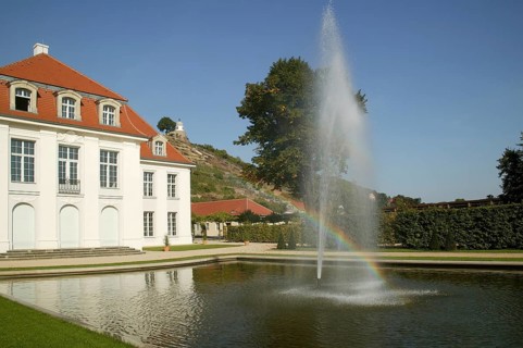 Schloss Wackerbarth or Wackerbarths Ruh' is a baroque castle surrounded by vineyards in the