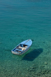 Fishing boat in a bay, near Jadrtovac, Adriatic Sea, Dalmatia, Croatia, Europe