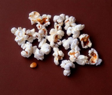 Popcorn spilling out of a bowl