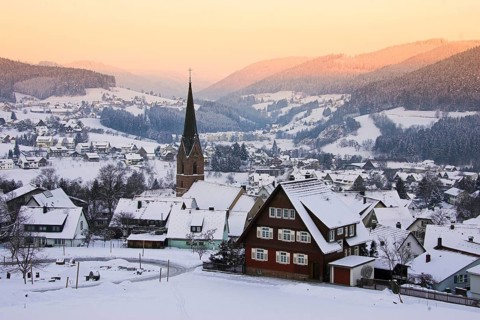 View of Baiersbronn, Black Forest, Baden-Württemberg, Germany, Europe