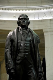 Statue of Thomas Jefferson, DC, Jefferson Memorial, Washington D.C., USA, North America