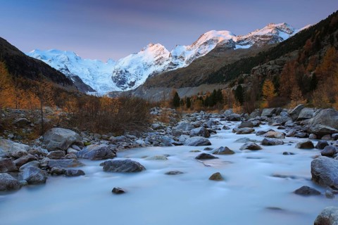 Piz Palü, 3905 m, Piz Bernina, 4049 m, Piz Morteratsch, 3751 m, Bianco ridge, Upper Engadine,
