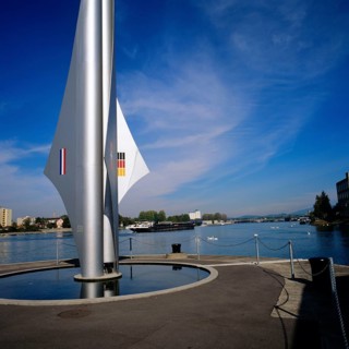 Border triangle on the Rhine, and Switzerland, Basel, Switzerland, between France, Germany, Europe