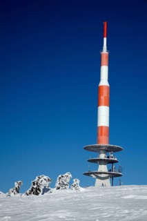 Transmission tower, Brocken, Hochharz National Park, Saxony-Anhalt, Germany, Europe