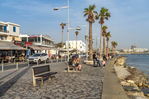 Waterfront in Paphos, Cyprus, Europe