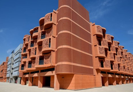 Houses, Masdar City urban development project, first emission-free eco-city, Emirate of Abu Dhabi,