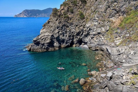 Corniglia Rock Bay, Cinque Terre, Province of La Spezia, Liguria, Italy, Europe