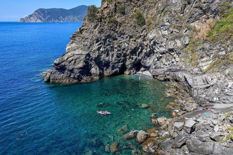 Corniglia Rock Bay, Cinque Terre, Province of La Spezia, Liguria, Italy, Europe