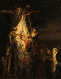 The Descent from the Cross, painting by Rembrandt van Rijn (1606) (1669), Historic, digitally