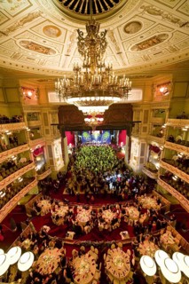 Semperoper Ball in Dresden For the Opera Ball in Dresden, the auditorium and stage of the