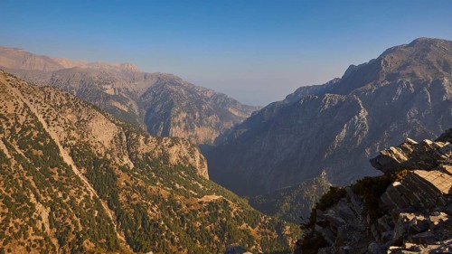 Kallergi Hut, Samaria Gorge, Cloudless Blue Sky, Omalos, Lefka Ori, White Mountains, West Crete,