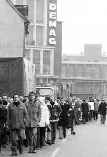 Warning strike and demonstration by IG Metall in the collective bargaining dispute on 9.3.1981 in