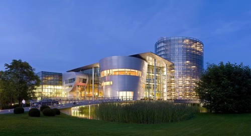 The Gläserne Manufaktur is a Volkswagen Group car factory in Dresden. It was built on the site of