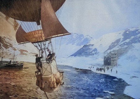 Salomon August Andrées Expedition with a gas balloon to the North Pole started on 11 July 1897 and