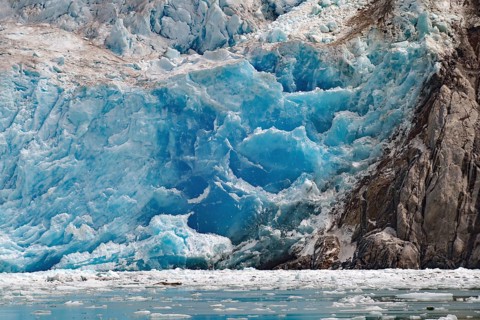 Front of a glacier calving into the sea, Tracy Arm Fiord, Tongass National Forest, Juneau, Inside