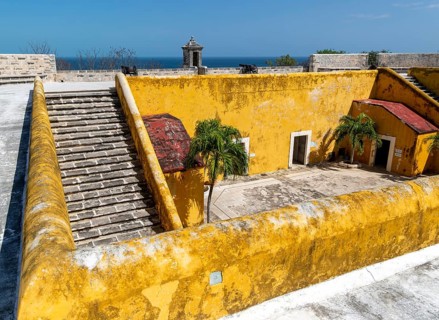 Spanish colonial military architecture, Fort San Jose el Alto, Campeche, State of Campeche, Mexico,