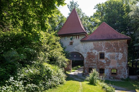Gate tower, Frauenstein Castle, Mining, Innviertel, Upper Austria, Austria, Europe