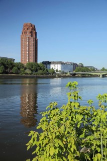 Main Plaza Hotel Linder with Mainufer, Sachsenhausen, Main, Frankfurt, Hesse, Germany, Europe