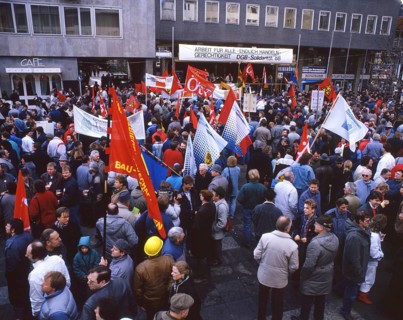Duisburg. DGB demonstration ca. 1988 Work for All