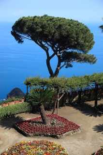 Garden area at Villa Rufolo, Ravello, Campania, Italy, Europe